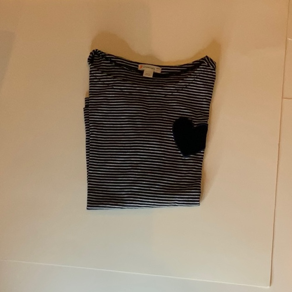 Black and white striped shirt for girls size 10